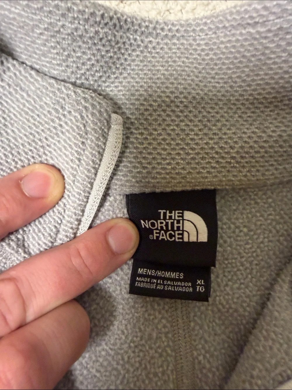 The North Face Men’s Light Gray Half-Zip Pullover Sweater